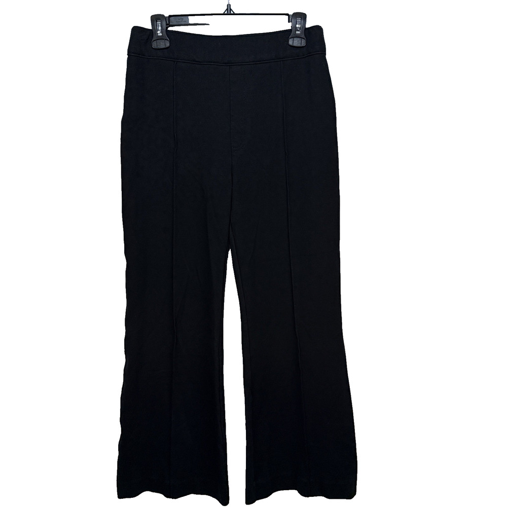 Spanx Womens Black PerfectFit Ponte Flare Pants Size L High Rise Pull On